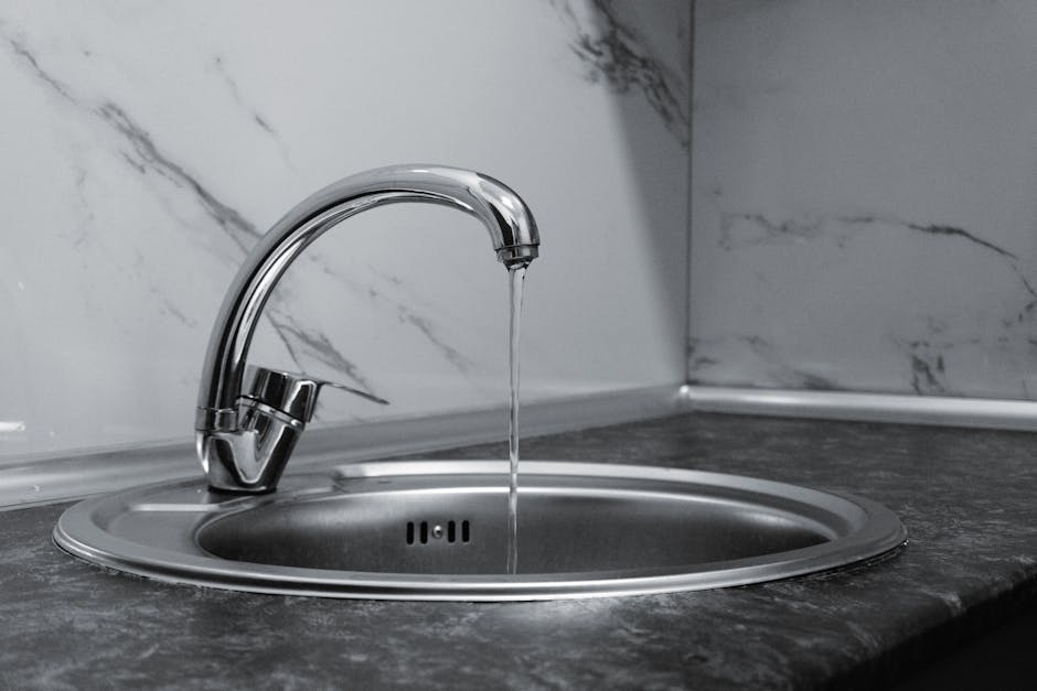 Modern kitchen sink and fixtures